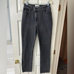 Abercrombie & Fitch 90s Slim Straight Ultra High Rise Curve Love Black Jeans